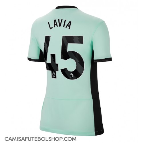 Camisa de time de futebol Chelsea Romeo Lavia #45 Replicas 3º Equipamento Feminina 2023-24 Manga Curta